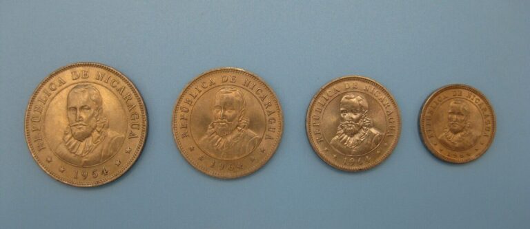 Read more about the article 1954 and 1964 Nicaragua Set of Four Coins
