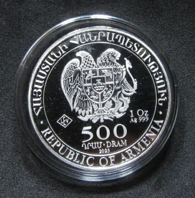 Read more about the article 2023 1 oz .999 Fine Silver Armenia 500 Drams Noah’s Ark Coin – Prooflike ✪BU✪