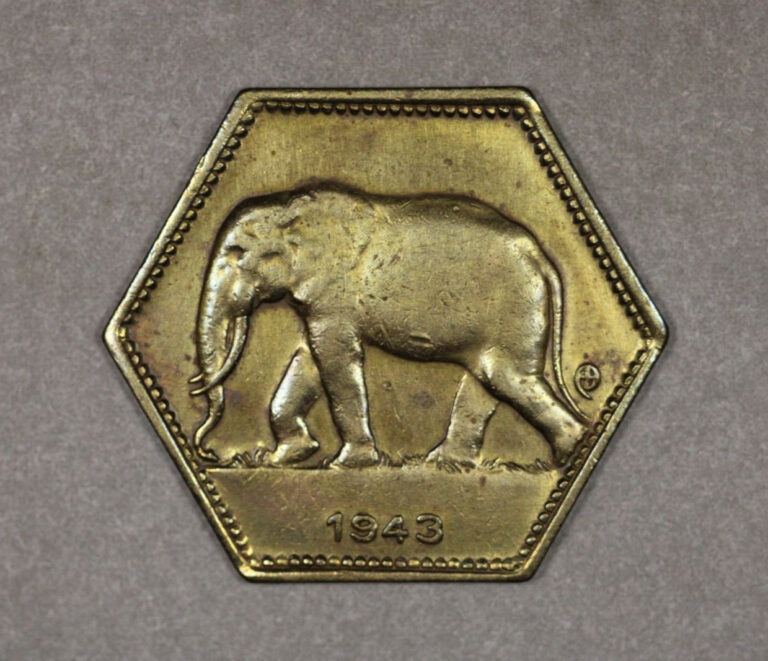 Read more about the article 1943 Belgian Congo 2 Francs Elephant