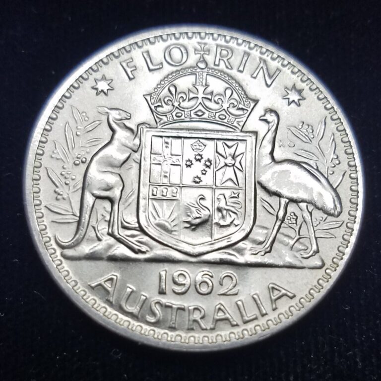 Read more about the article 1962 Australia Florin Silver Coin – Beautiful original BU Coin w/ natural Luster