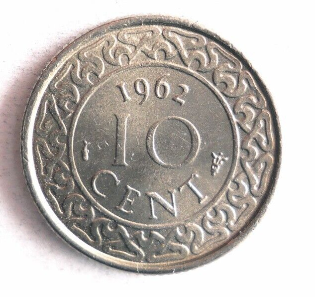 Read more about the article 1962 SURINAME 10 CENTS – Excellent Coin – FREE SHIP – Bin #330