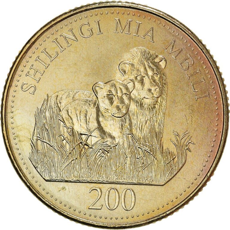 Read more about the article Tanzania | 200 Shilingi Coin | Abeid Karume | Lion | 1998 – 2014