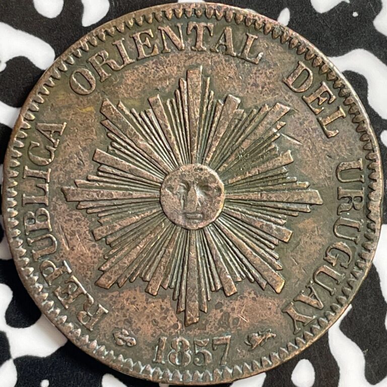 Read more about the article 1857 Uruguay 20 Centesimos Lot#E0449 Old Cleaning