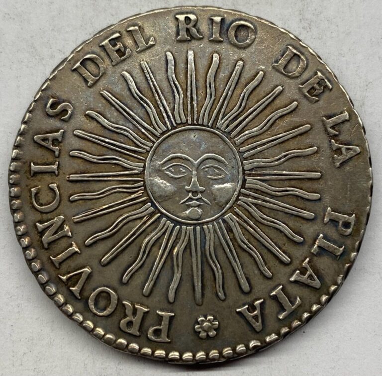 Read more about the article Argentina 1833 La Rioja Sunface 8 Reales Silver Coin KM #20