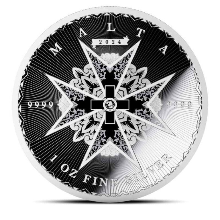 Read more about the article 2024 1 oz Malta Maltese Cross Silver Coin (Proof-like)