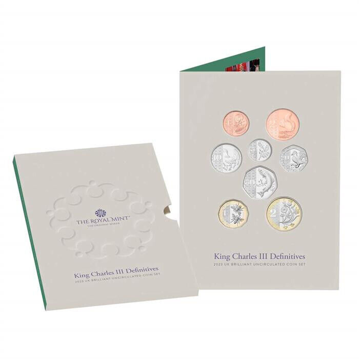 Read more about the article 2023 United Kingdom UK 8-Coin First DEFINITIVE Brilliant Uncirculated BU Set