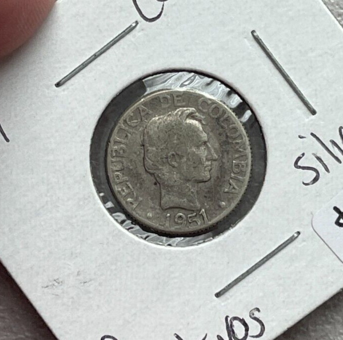 Read more about the article 1951 Colombia 10 Centavos – Silver L2