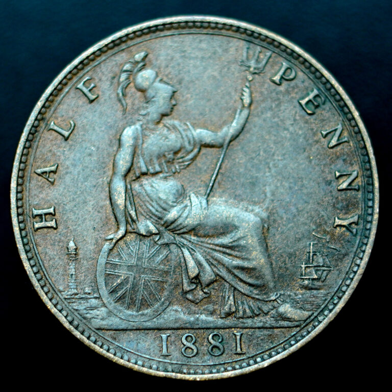 Read more about the article 1881 Great Britain Half Penny Queen Victoria Coin  km754  Mintage 2 008 000