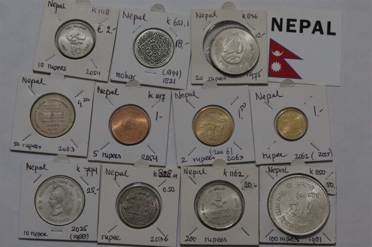 Read more about the article 🧭 🇳🇵 NEPAL OLD COINS LOT MANY SILVER B66 #449