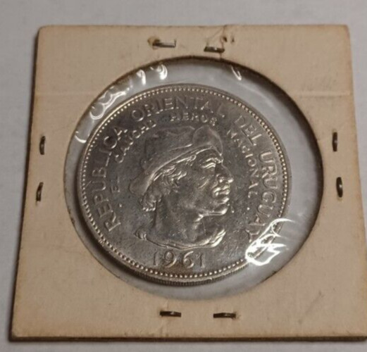 Read more about the article 1961 Uruguay Silver 10 Pesos Coin KM#43