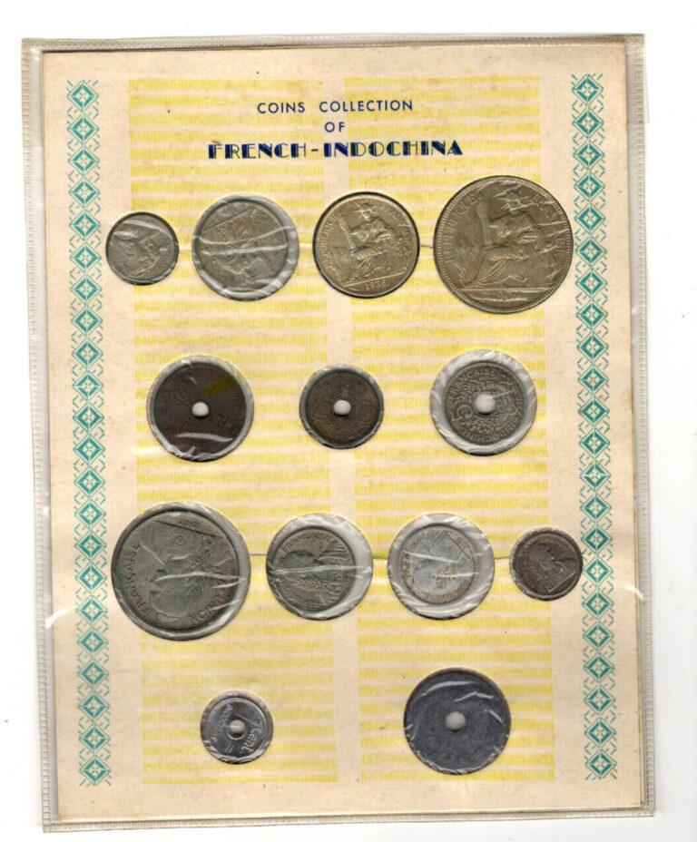 Read more about the article French Indochina / Vietnam coins type set. 1 Piaster  50 cent etc.