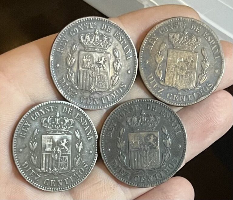 Read more about the article 1880s 10 Cents Spanish Colonial Old Bronze Old Coin Barcelona Mint 1 Coin