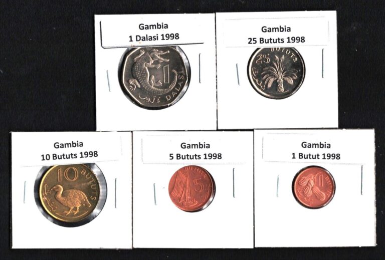 Read more about the article GAMBIA 1998 SET OF 5 COINS