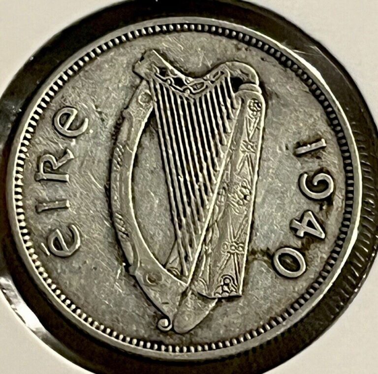 Read more about the article Lot Of 2 Silver Ireland Coins  1928 and 1940 Florin  VF Vintage Silver World Coins