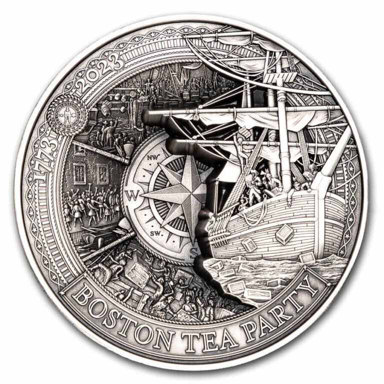 Read more about the article 2023 Barbados 250 gram Silver Boston Tea Party 4-Layer Coin