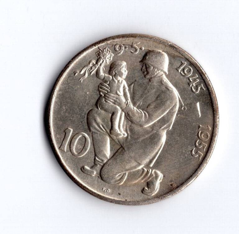 Read more about the article VTG  CZECH REPUBLIC 10 KORUN SOLDIER and CHILD COIN (1945-1955)  BU