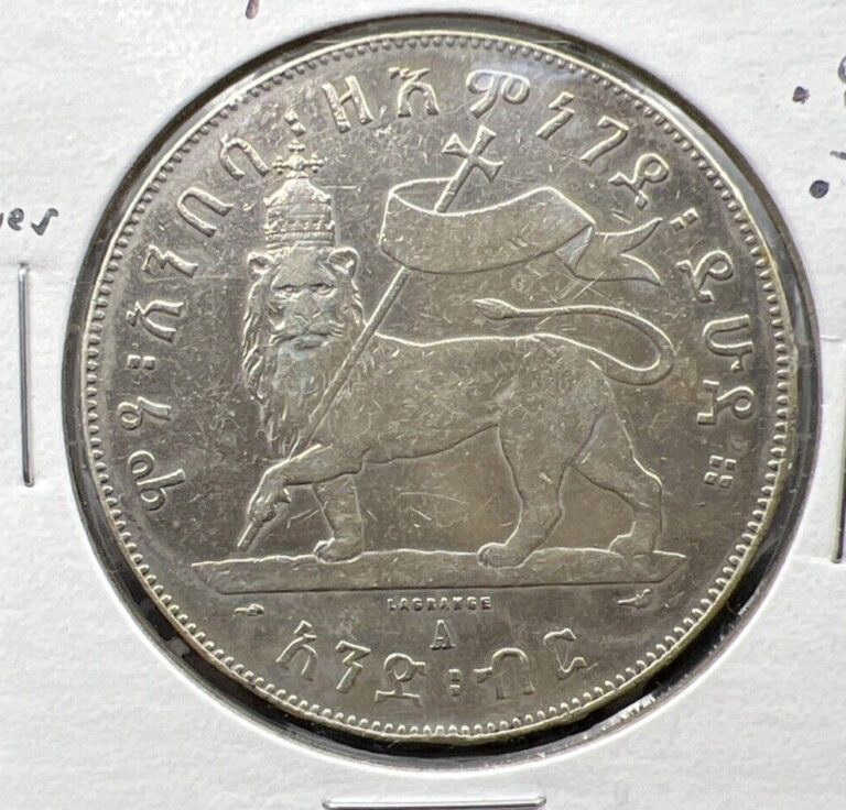 Read more about the article 1889 A Ethiopia Birr Silver Coin XF EF Extra Fine Circ (Labeled 1901-1904?) KM5
