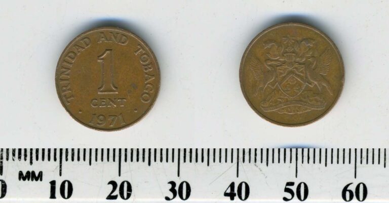 Read more about the article Trinidad and Tobago 1971 – 1 Cent Bronze Coin – National Arms