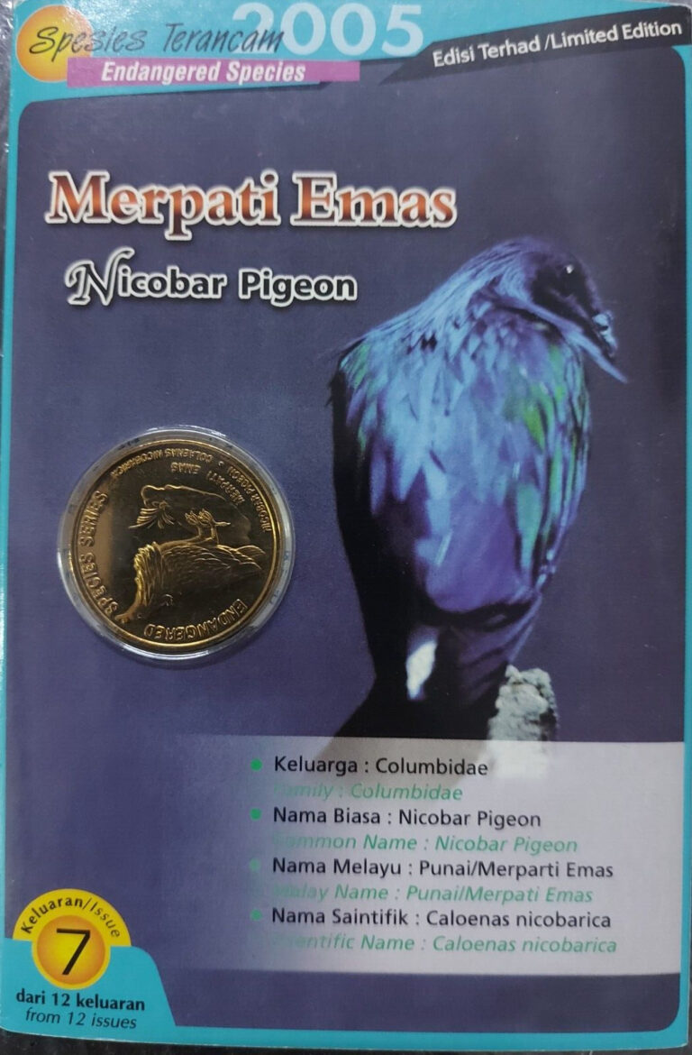 Read more about the article Card Coins Malaysia 25 Sen (3) Bird Series 2005 Nicobar Pigeon coin booklet