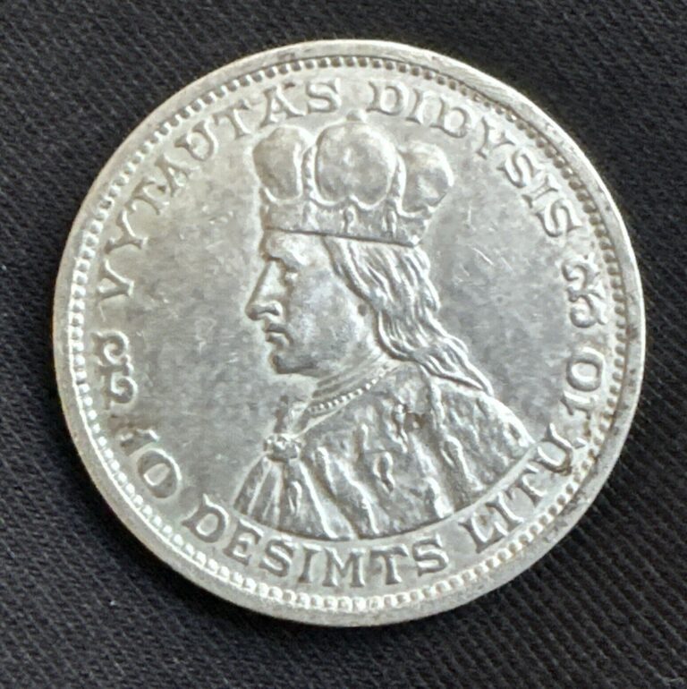 Read more about the article 1936 Lithuania 10 Litu  SILVER Coin pre-Soviet coin RARE!