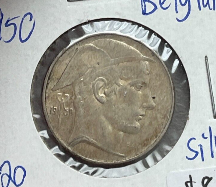 Read more about the article 1950 Belgium 20 Francs – Belgique – Silver L2