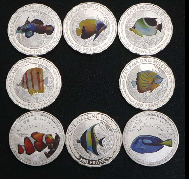 Read more about the article Burundi Set 8 Coins  100 francs UNC Silver Plated Coin-Mintage Sea’s Wildlife