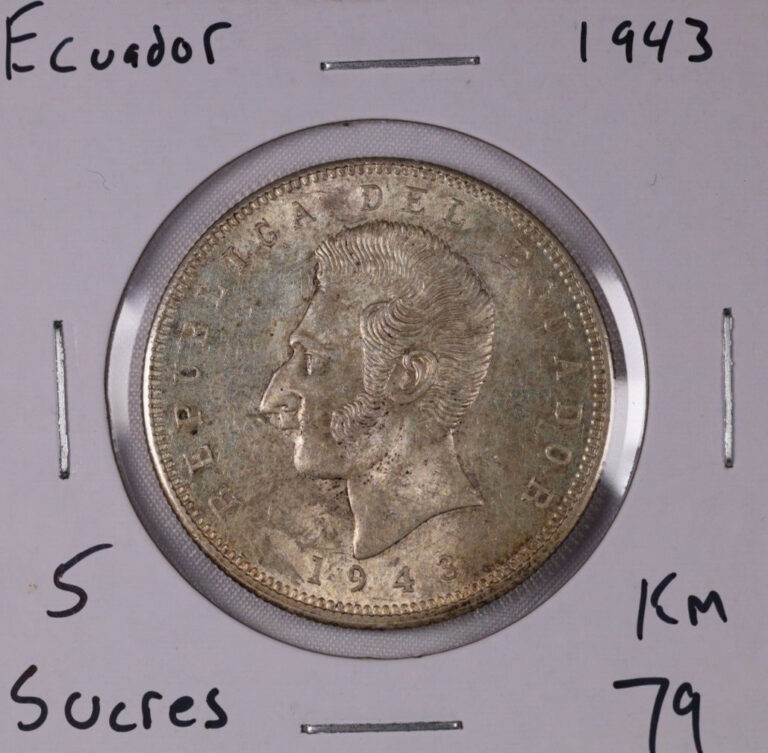 Read more about the article 1943 Ecuador 5 Sucres Silver Coin – Antonio José de Sucre