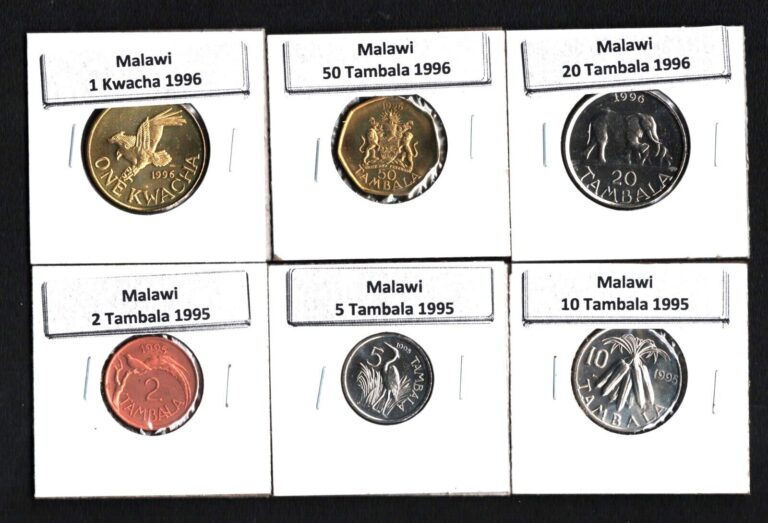 Read more about the article MALAWI 1995-1996 SET OF 6 COINS