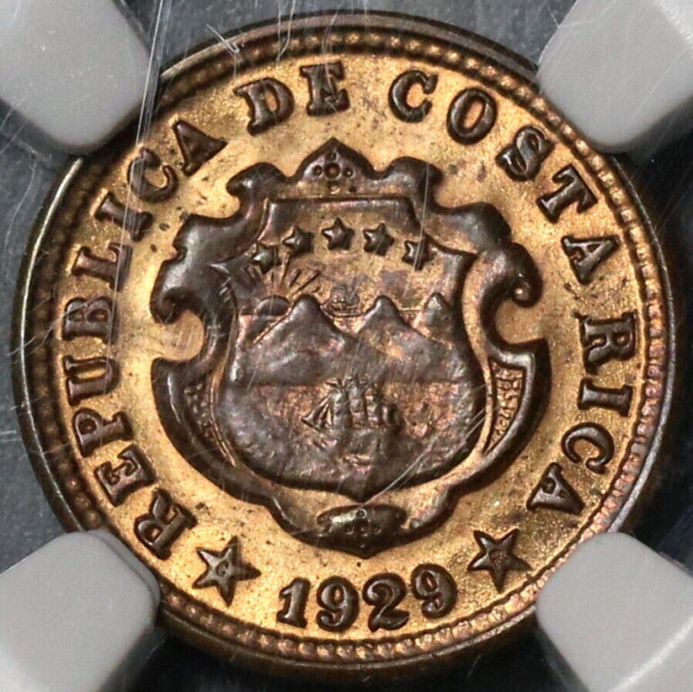 Read more about the article 1929 NGC MS 63 Costa Rica 5 Centimos Mint State Bronze Coin (21030704C)