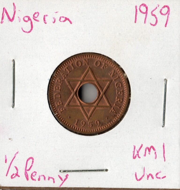 Read more about the article Coin Nigeria (British) 1/2 Penny 1959 KM1