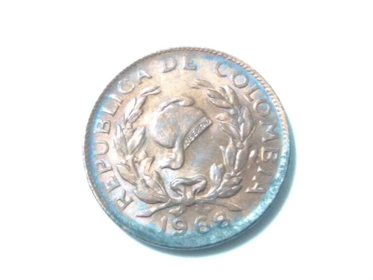 Read more about the article World Coin  Colombia  5 Centavos  1968  Toned  Circulated Condition