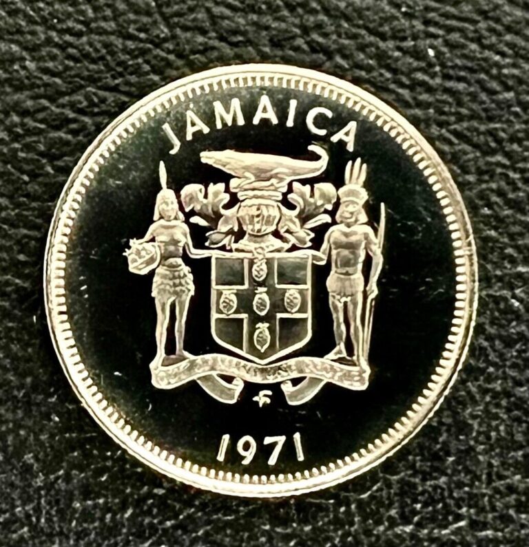 Read more about the article Jamaica 5 Cents 1971 – American crocodile (Crocodylus acutus). – Cameo Proof