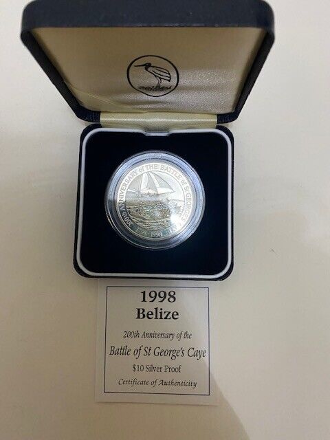 Read more about the article BELIZE: Commemorative Coin Belize $ 10 ” Battle of St. George” Silver – 1998