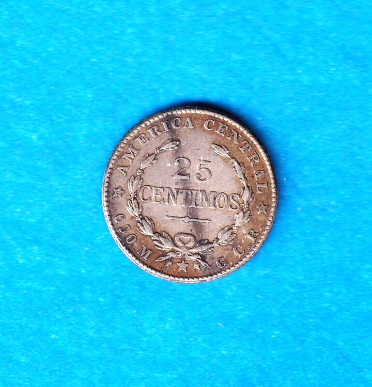 Read more about the article 1924 Costa Rica 25 Centimos (KM-168) .0721 ASW Silver!!! [strong center strike]