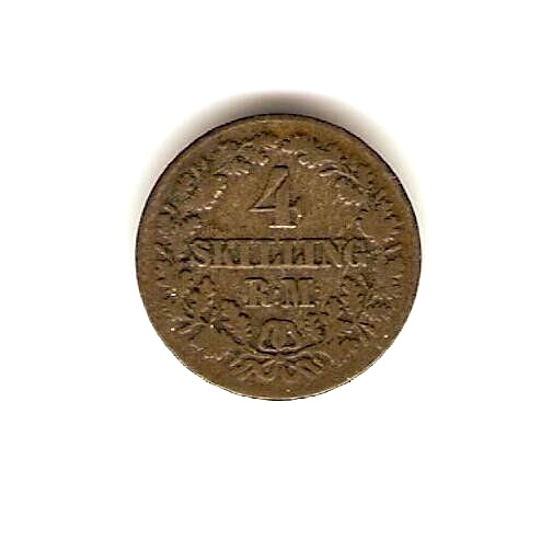 Read more about the article 1856 DENMARK SILVER Coin 4 SKILLINGS