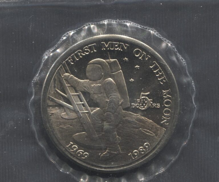 Read more about the article 1989 Marshall Islands First Man on The Moon Sealed- UNC- $5 Coin