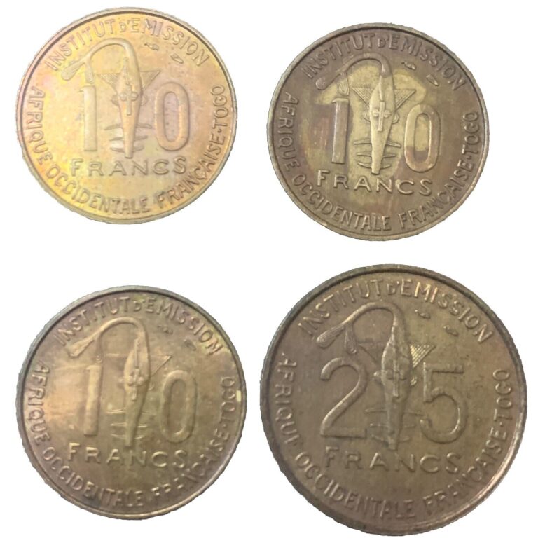 Read more about the article French West African States Togo 25 and 10 Francs coins -1957