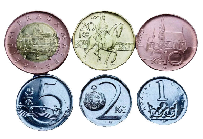 Read more about the article Czech Republic set 6 coins  1 2 5 10 20 50 Korun 2016 – 2023 UNC