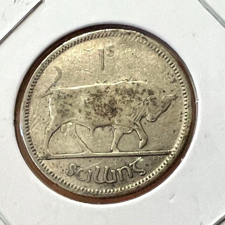 Read more about the article IRELAND 1931 ONE SILVER SHILLING BETTER DATE COIN