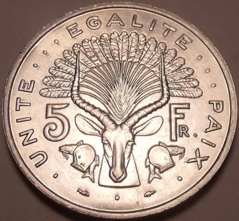 Read more about the article Huge Gem Unc Djibouti 1991 5 Francs~Giant Eland With Headress~Free Shipping