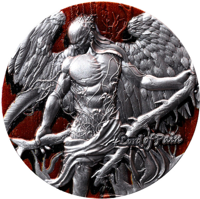 Read more about the article 2025 Cameroon Shrike Lord of Pain 2 oz Silver coin mintage of 199