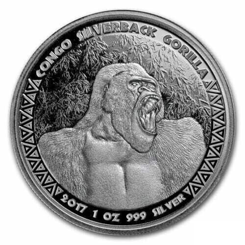 Read more about the article 2017 Republic of Congo 1 oz .999 Silver Silverback Gorilla Coin – Rare APE