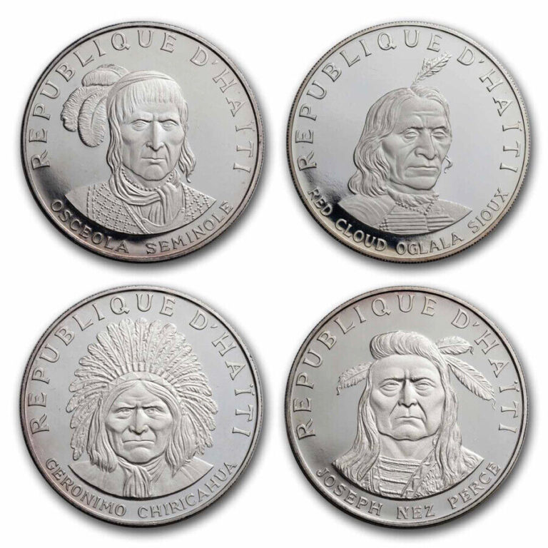 Read more about the article 1971 Haiti Silver 10 Gourdes Native American Chieftains Proof