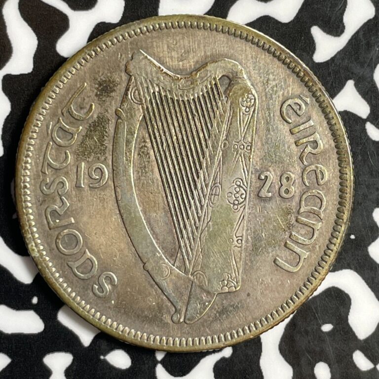 Read more about the article 1928 Ireland 1/2 Crown Lot#E1739 Silver!