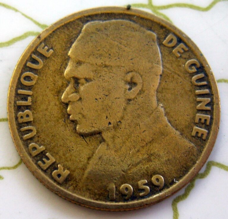 Read more about the article COIN AFRICA GUINEA 10FRANKS 1959 VF 192