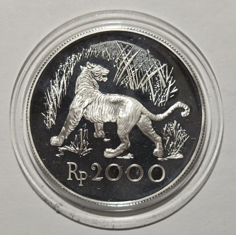 Read more about the article 1974 Indonesia 2000 Rupiah Proof Tiger Minor Hazing