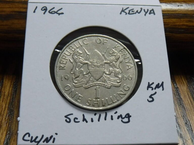 Read more about the article 1966 Kenya Shilling – KM# 5 – Nice quality Cu/Ni coin