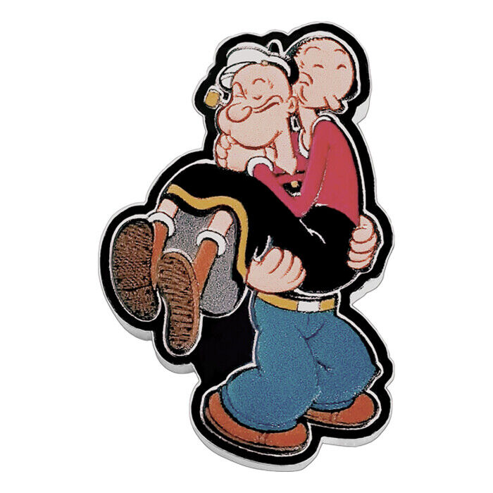 Read more about the article 2024 Samoa Popeye and Olive Oyl Shaped 1 oz Silver Coin