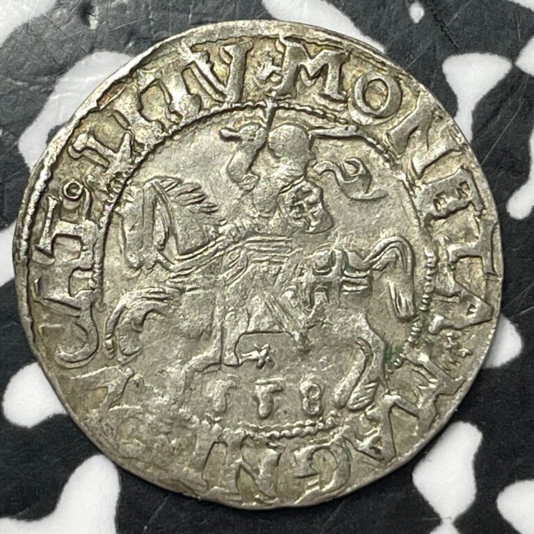 Read more about the article 1558 Lithuania 1/2 Groschen Lot#JM7669 Silver! Nice!