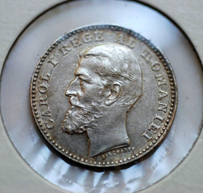 Read more about the article RARE! 1901 Romania 50 Bani Silver Coin *AU.